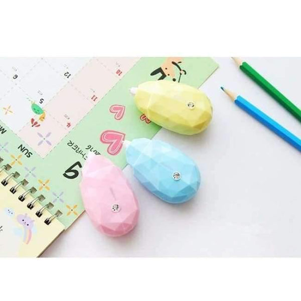 Planet Gates 3 pcs/Lot Diamond stone correction tape 5mm*6m corrector Stationery Office School supply fita corretiva material escolar F980