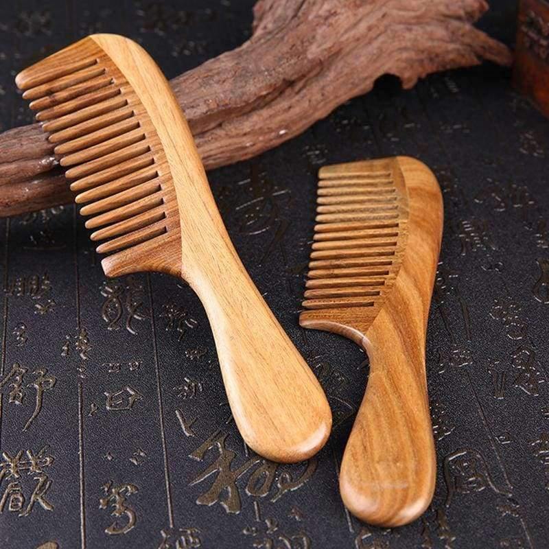 Planet Gates 3 pcs/lot Wooden Comb Anti-static Massage Hair Brush Natural Peach Wood Wide Tooth Comb Hair Care Hairbrush Salon Styling Tools