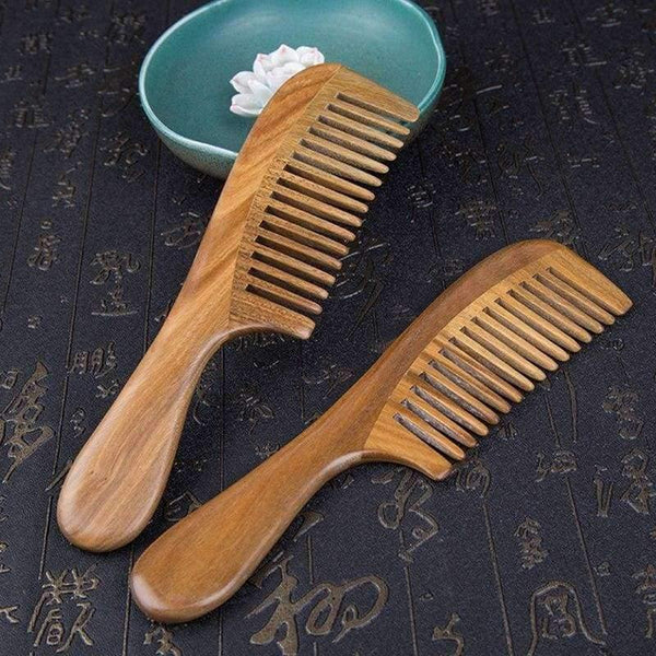 Planet Gates 3 pcs/lot Wooden Comb Anti-static Massage Hair Brush Natural Peach Wood Wide Tooth Comb Hair Care Hairbrush Salon Styling Tools