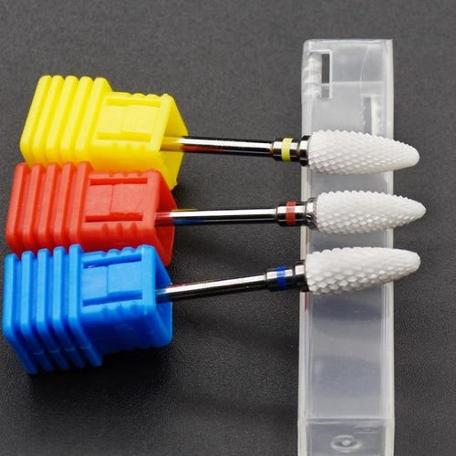 Planet Gates 3 pcs no box Nail Drill Bits Set with Box Ceramics Milling Cutter Manicure Machine Accessories Nail Tools Electric Nail Files
