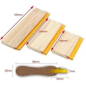 3 Pcs Silk Screen Printing Squeegee Ink Scaper Scratch Board Tools 16cm 24cm 33cm