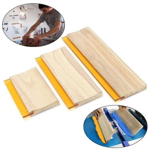 3 Pcs Silk Screen Printing Squeegee Ink Scaper Scratch Board Tools 16cm 24cm 33cm