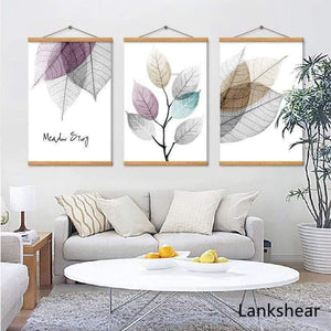 Abstract Leaves Canvas Paintings Poster Print Nordic Minimalist Wall Art Pictures For Living Room Bedroom Home Decor - Planet Gates