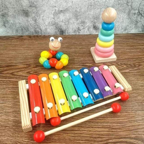 Planet Gates 3-piece set 1 Montessori Wooden 3D Educational Toys Children Learn Baby Color Wooden Children Early Teach Christmas Gifts Puzzle Toys