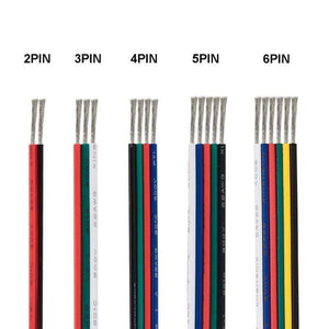 Planet Gates 3 Pin LED Wire 2 4 5 6 Core 22AWG Extension Cable JST Connector Electrical Wires Cable For WS2812B RGB RGBW LED Strip Automotive
