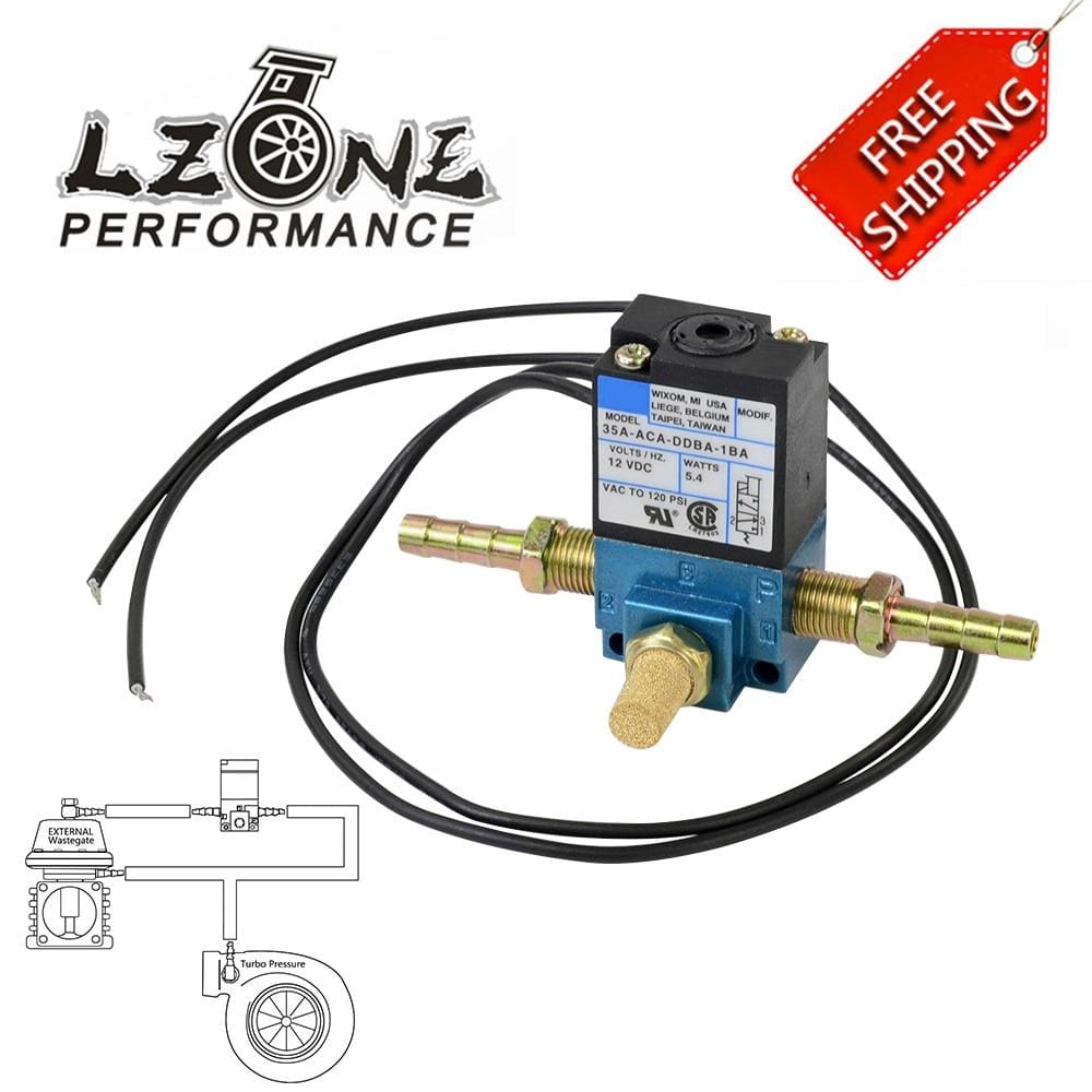 Planet Gates 3 Port Electronic Boost Control Solenoid Valve 35A-ACA-DDBA-1BA With Brass Silencer JR-ECU05