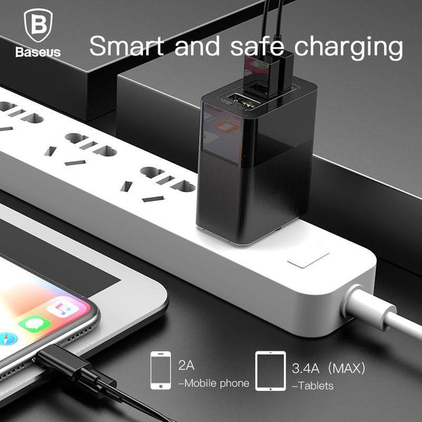 Planet Gates 3 Port USB Charger 3 in 1 Triple EU US UK Plug 2.4A Travel Wall Charger Adapter Mobile Phone Charger For iPhone X Samsung