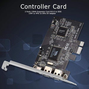 Planet Gates 3 Ports 1394A Expansion Card PCI-E 1X to IEEE 1394 DV Video Adapter 1x 4Pin 2x 6Pin Controller for Desktop PC