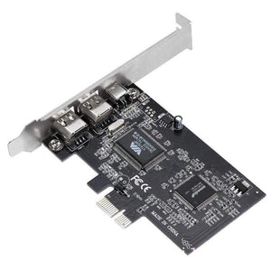 Planet Gates 3 Ports 1394A Expansion Card PCI-E 1X to IEEE 1394 DV Video Adapter 1x 4Pin 2x 6Pin Controller for Desktop PC