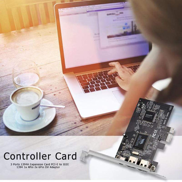 Planet Gates 3 Ports 1394A Expansion Card PCI-E 1X to IEEE 1394 DV Video Adapter 1x 4Pin 2x 6Pin Controller for Desktop PC
