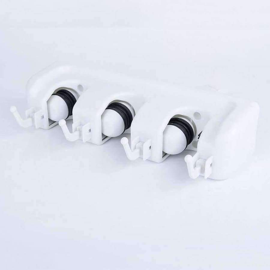 Planet Gates 3 Position with Hooks Mop Holder Hanger Home Kitchen Storage Broom Rakes Garage Tools Wall Organizer System