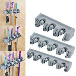 Kitchen Organizer Mop Holder 5/4/3 Position Brush Broom Hanger Storage Rack Household Mop Brush Hanger Kitchen Gadgets
