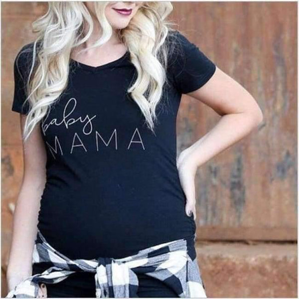 Planet Gates 3 / S Maternity Pregnancy clothes Tops Tees Letter pattern Summer Pregnant tshirt Woman Plus Size 3XL Baby DADDY MAMA Funny T Shirt