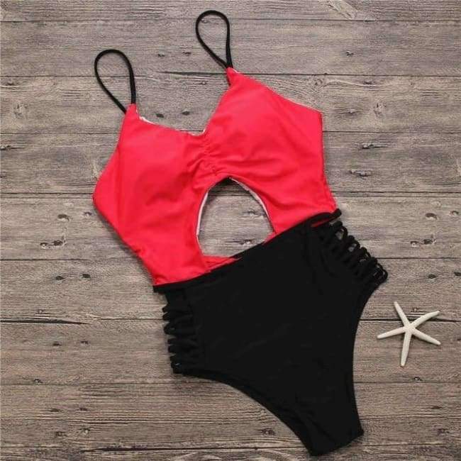 Planet Gates 3 / S Sexy Women Swimwear One Piece Swimsuit Monokini Push Up Padded High Waist Beachwear Bandage One Piece Swimwear