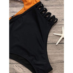 Planet Gates 3 / S Sexy Women Swimwear One Piece Swimsuit Monokini Push Up Padded High Waist Beachwear Bandage One Piece Swimwear