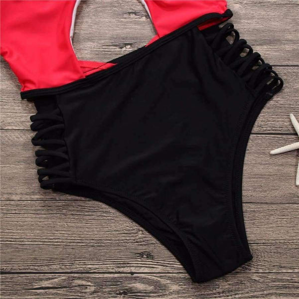 Planet Gates 3 / S Sexy Women Swimwear One Piece Swimsuit Monokini Push Up Padded High Waist Beachwear Bandage One Piece Swimwear