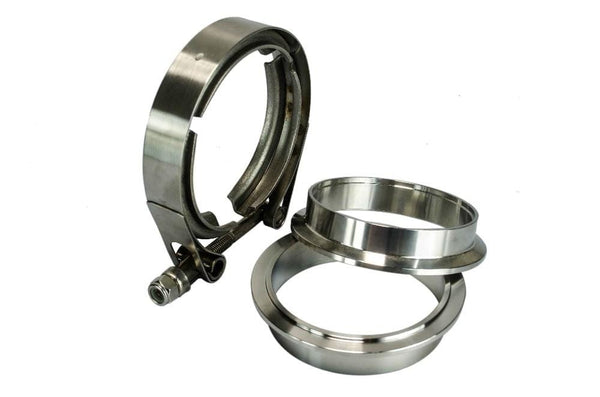 Planet Gates 3" SUS 304 Steel Stainless Exhaust V Band Clamp Flange Kit V-Band Vband Male Female Design WLR5243