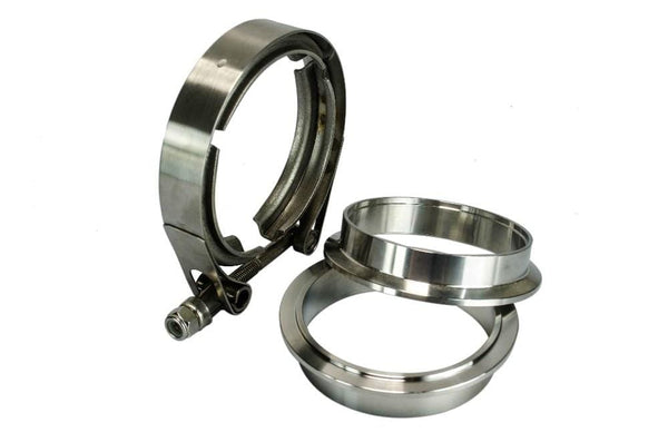 Planet Gates 3" SUS 304 Steel Stainless Exhaust V Band Clamp Flange Kit V-Band Vband Male Female Design WLR5243