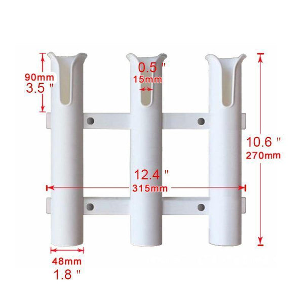 Planet Gates 3 Tubes Plastic Boat Rod Holder For Boats Marine Yacht Fishing Rod Rack Socket Fishing Box Accessories