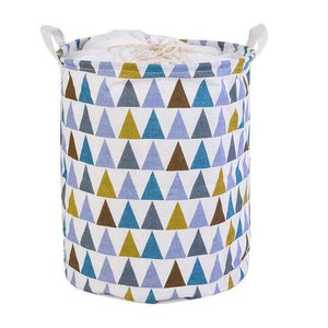 Foldable Closure Laundry Basket Large Capacity Bag Bins Kids Toy Buckets Clothes Organizer Storage Hamper Cotton Linen