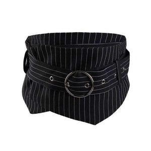 Waist Belts Women Casual Wide Belt Striped Fashion Decorative Round Buckle Velvet Waistband with Women's Wild Waist Knot Knotted
