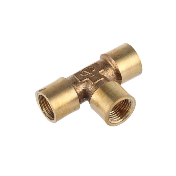 3 Way Tee T Type 1/8" 1/4" 3/8" 1/2" 3/4" BSP Female Thread Brass Pipe Fitting Adapter Coupler Connector for Air Water Fuel Gas
