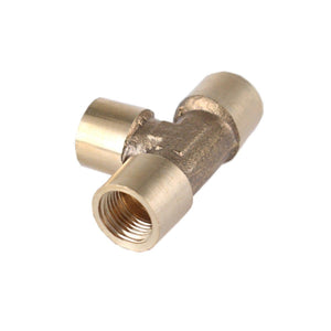 3 Way Tee T Type 1/8" 1/4" 3/8" 1/2" 3/4" BSP Female Thread Brass Pipe Fitting Adapter Coupler Connector for Air Water Fuel Gas