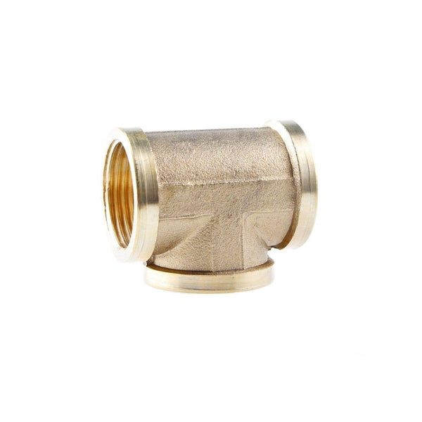 3 Way Tee T Type 1/8" 1/4" 3/8" 1/2" 3/4" BSP Female Thread Brass Pipe Fitting Adapter Coupler Connector for Air Water Fuel Gas