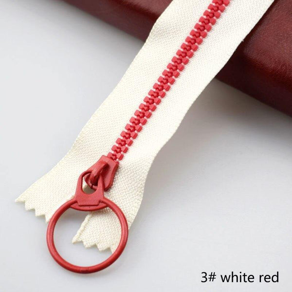 Planet Gates 3 white / 3# / 15cm 10Pcs Meetee 15-40cm 3# Closed End Resin Zippers Pull Ring Zip Slider Head For Sewing Bags Wallet Purse Cloth Accessories Crafts