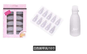 Planet Gates -3 White ABS Double Layer French Powder Box Recycled Nail Powder Storage Box Portable Infiltration Powder Container Nail Tool D302