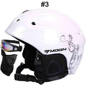 Planet Gates 3 White Gray Flower / L Ski Helmet Women Men CE Safety In-mold Sking Snowboard Skateboard Snow Helmet Size S/M/L/XL