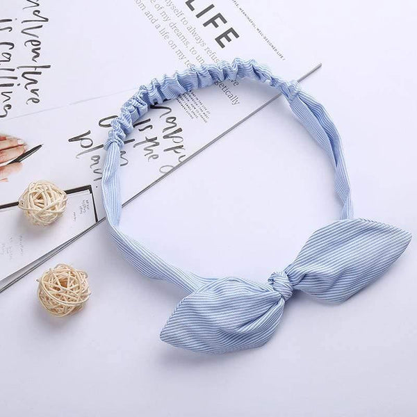 Women Rabbit Ear Print Headbands Retro Hair Accessories Knotted Turban Bandage Bandanas Hairband Headwrap Hair Bands