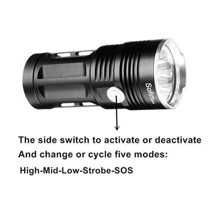 Planet Gates 3 x T6 / black Sofirn SF34 Powerful LED Flashlight 2000LM Cree LED Torch Light 18650 Tactical Flashlight 5 Modes Linterna Portable Lamp Light