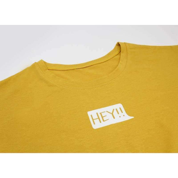 Planet Gates 3 / XL Korean Harajuku Style Hey Alphabet Women T Shirt Personality Hole Ribbon Half Sleeve Student Tops Fashion Tees ZO9