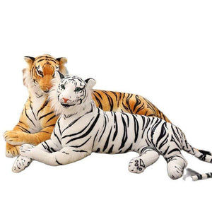 Planet Gates 30-110cm Lifelike Tiger Plush Toy Stuffed Wild Force Forest Animals Simulation White Tiger Jaguar Doll Kid Birthday Gift for Boy