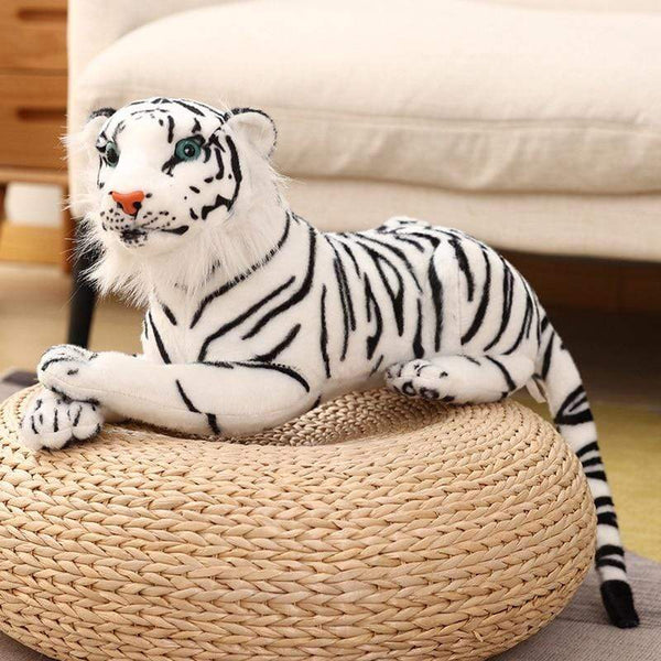 Planet Gates 30-110cm Lifelike Tiger Plush Toy Stuffed Wild Force Forest Animals Simulation White Tiger Jaguar Doll Kid Birthday Gift for Boy