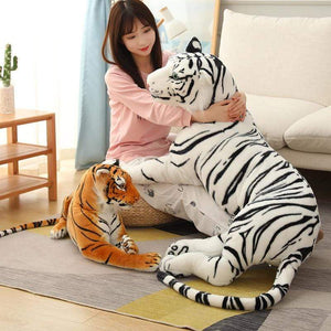 Planet Gates 30-110cm Lifelike Tiger Plush Toy Stuffed Wild Force Forest Animals Simulation White Tiger Jaguar Doll Kid Birthday Gift for Boy