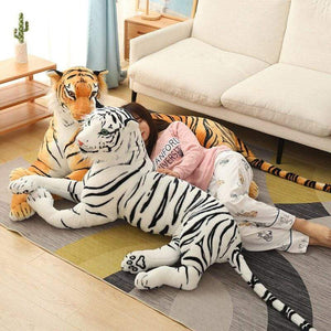 Planet Gates 30-110cm Lifelike Tiger Plush Toy Stuffed Wild Force Forest Animals Simulation White Tiger Jaguar Doll Kid Birthday Gift for Boy