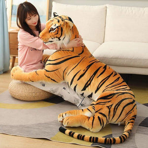 Planet Gates 30-110cm Lifelike Tiger Plush Toy Stuffed Wild Force Forest Animals Simulation White Tiger Jaguar Doll Kid Birthday Gift for Boy