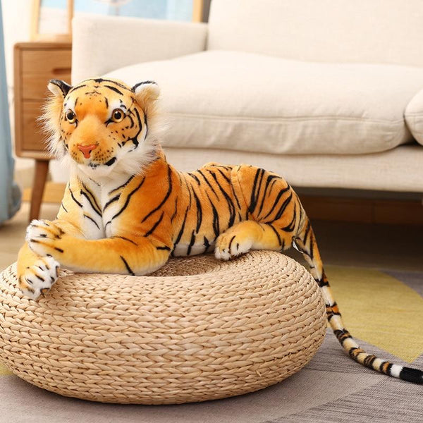 Planet Gates 30-110cm Lifelike Tiger Plush Toy Stuffed Wild Force Forest Animals Simulation White Tiger Jaguar Doll Kid Birthday Gift for Boy