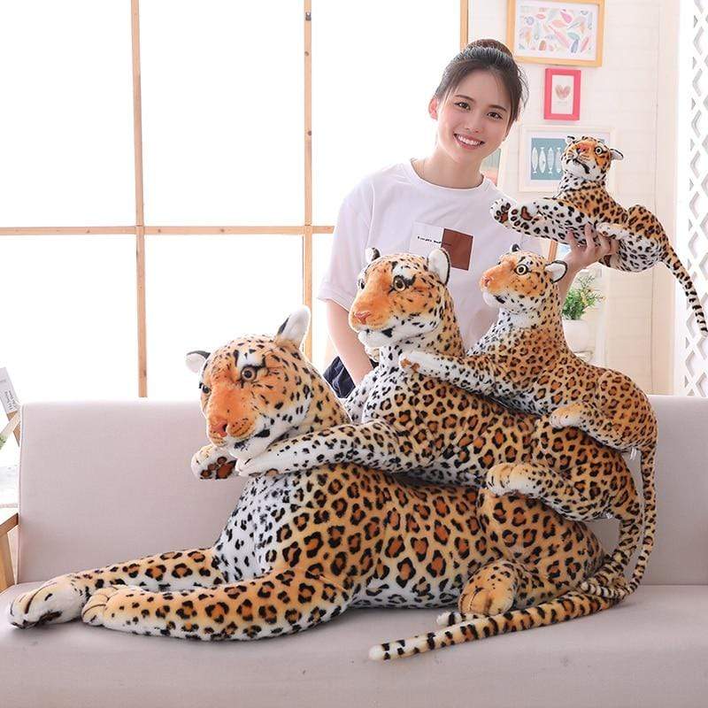 Planet Gates 30-120cm Big Leopard Panther Plush Toys Giant White Tiger Black Panther Soft Stuffed Animal Pillow Animal Doll Toys For Children