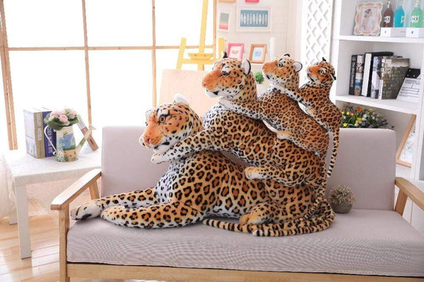 Planet Gates 30-120cm Big Leopard Panther Plush Toys Giant White Tiger Black Panther Soft Stuffed Animal Pillow Animal Doll Toys For Children