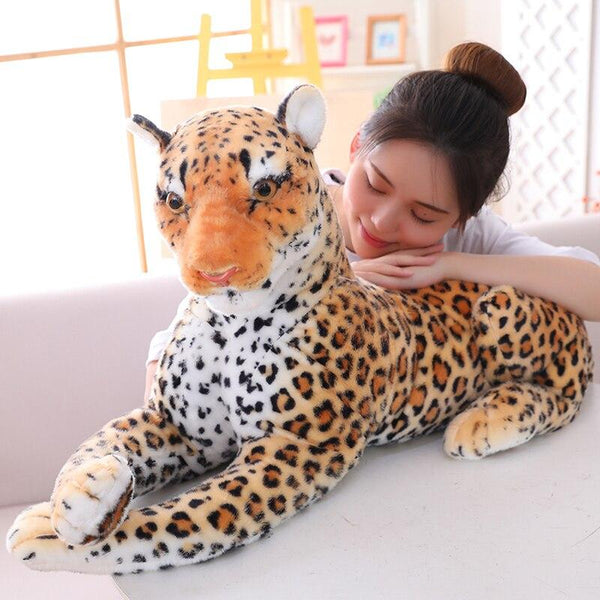 Planet Gates 30-120cm Big Leopard Panther Plush Toys Giant White Tiger Black Panther Soft Stuffed Animal Pillow Animal Doll Toys For Children