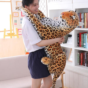 Planet Gates 30-120cm Big Leopard Panther Plush Toys Giant White Tiger Black Panther Soft Stuffed Animal Pillow Animal Doll Toys For Children