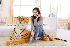 Planet Gates 30-120cm Big Leopard Panther Plush Toys Giant White Tiger Black Panther Soft Stuffed Animal Pillow Animal Doll Toys For Children