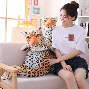 Planet Gates 30-120cm Big Leopard Panther Plush Toys Giant White Tiger Black Panther Soft Stuffed Animal Pillow Animal Doll Toys For Children