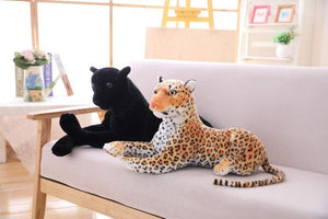 Planet Gates 30-120cm Giant Black Leopard Panther Plush Toys Soft Stuffed Animal Pillow Animal Doll Yellow White Tiger Toys For Children