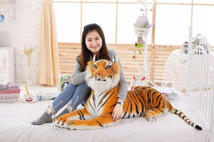 Planet Gates 30-120cm Giant Black Leopard Panther Plush Toys Soft Stuffed Animal Pillow Animal Doll Yellow White Tiger Toys For Children
