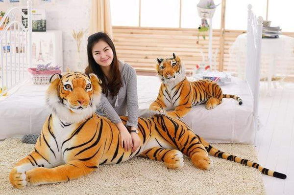 Planet Gates 30-120cm Giant Black Leopard Panther Plush Toys Soft Stuffed Animal Pillow Animal Doll Yellow White Tiger Toys For Children