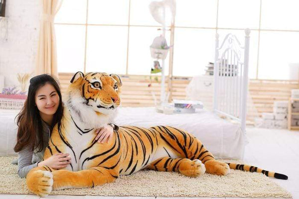 Planet Gates 30-120cm Giant Black Leopard Panther Plush Toys Soft Stuffed Animal Pillow Animal Doll Yellow White Tiger Toys For Children